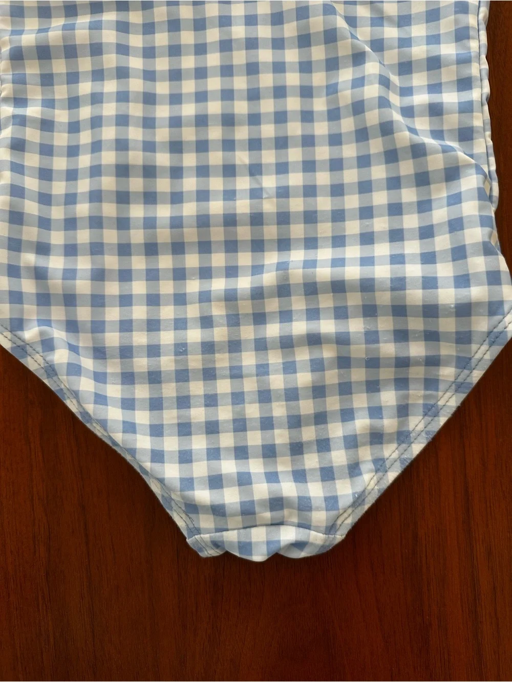 Blue & White Gingham Ruffle One-Piece Swimsuit size 4T